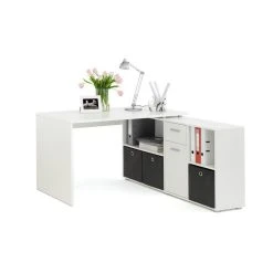 3S. X Home Bureau D'angle Réversible ROB Blanc