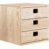Astigarraga Cube De Rangement En Pin Massif Dinamic 3 Tiroirs.