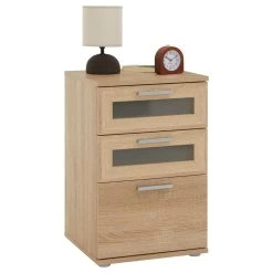 IDIMEX Table De Chevet JESSY, En Mélaminé Décor Chêne Sonoma