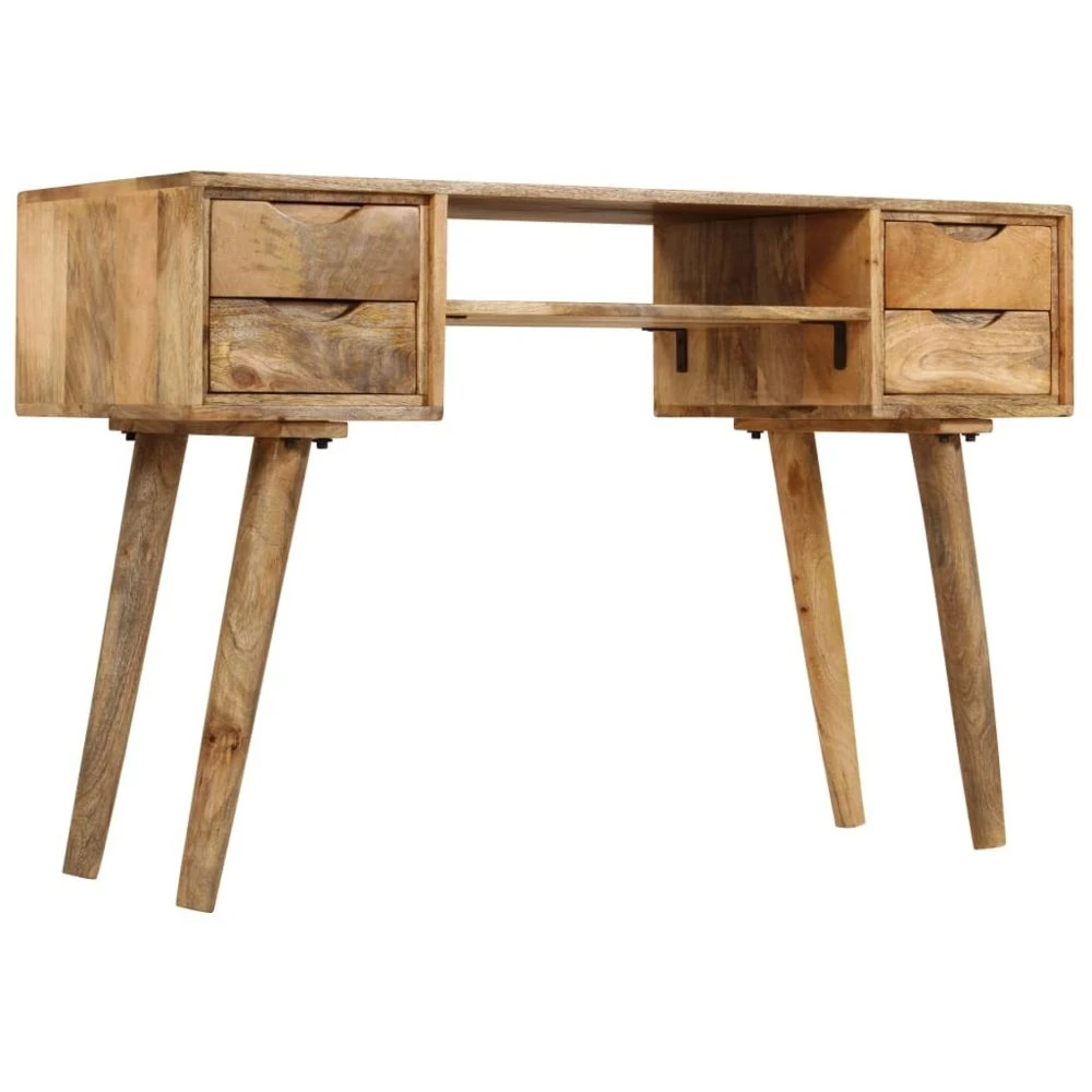 VidaXL Bureau Bois De Manguier Massif 115 X 47 X 76 Cm – Image 5