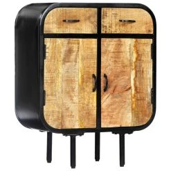 VidaXL Bois De Manguier Massif Buffet Fer Commode Armoire De Rangement...