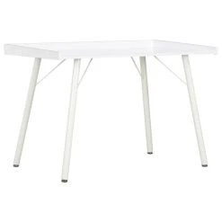 VidaXL Bureau Blanc Table D'Ordinateur Meuble Informatique Ecriture Et...