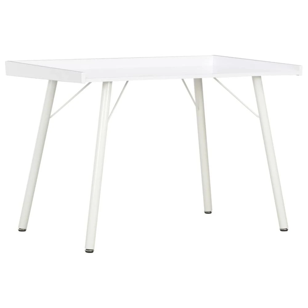 VidaXL Bureau Blanc Table D'Ordinateur Meuble Informatique Ecriture Et...