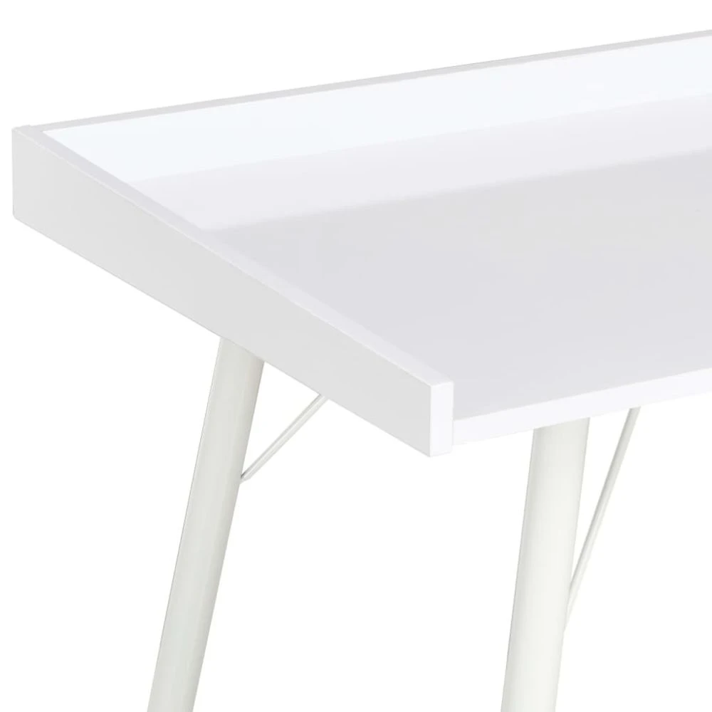 VidaXL Bureau Blanc Table D'Ordinateur Meuble Informatique Ecriture Et... – Image 4