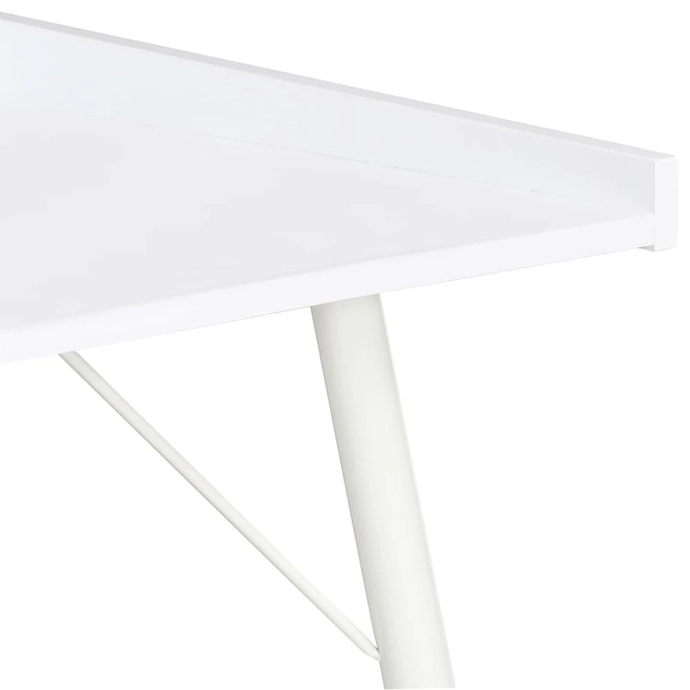 VidaXL Bureau Blanc Table D'Ordinateur Meuble Informatique Ecriture Et... – Image 5