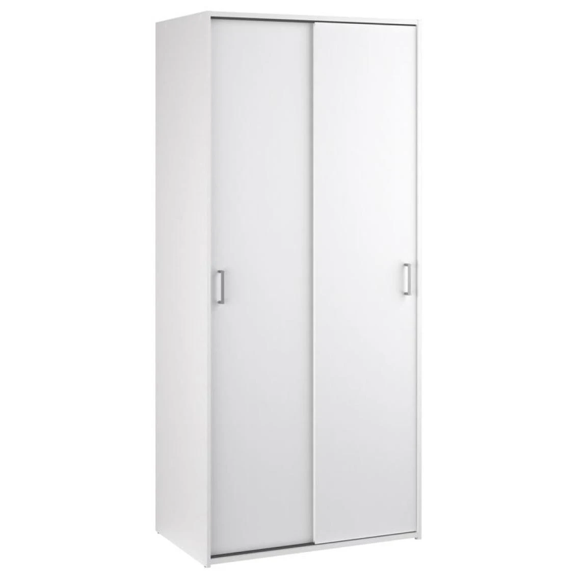 BUT Armoire 2 Portes Coulissantes L. 78 Cm SPACE Blanc