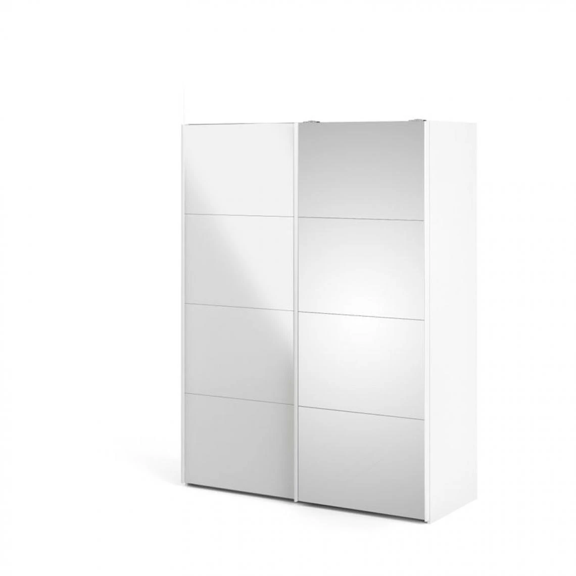 BUT Armoire 2 Portes Coulissantes L.150 Cm ELEGANCE MINI Blanc Et Blanc La... – Image 3