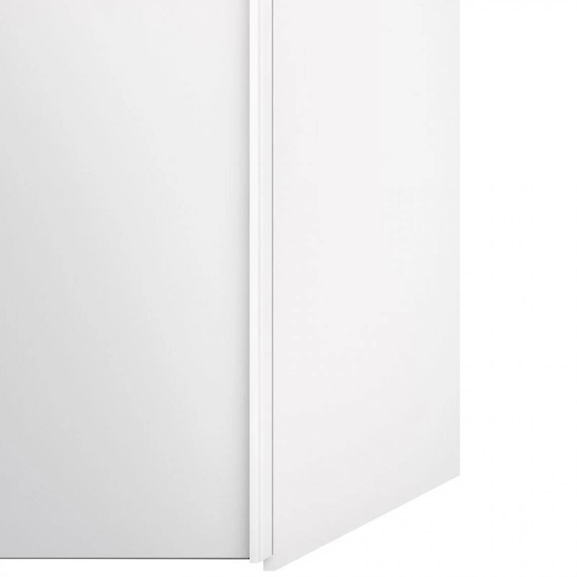 BUT Armoire 2 Portes Coulissantes L.150 Cm ELEGANCE MINI Blanc Laqué – Image 4