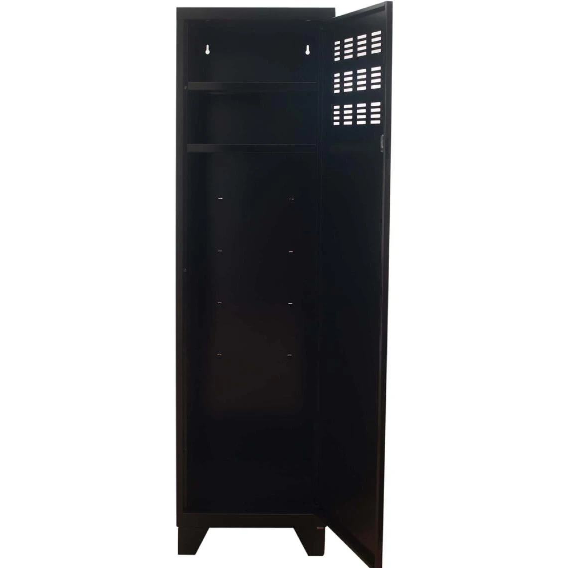 PIERRE HENRY Armoire De Rangement Métal 1 Porte Noir Mat. – Image 4