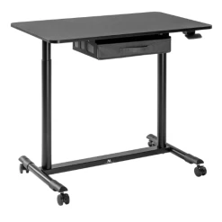 Bureau Assis-debout Maclean MC-925 à Hauteur Réglable Par Vérin Pne...