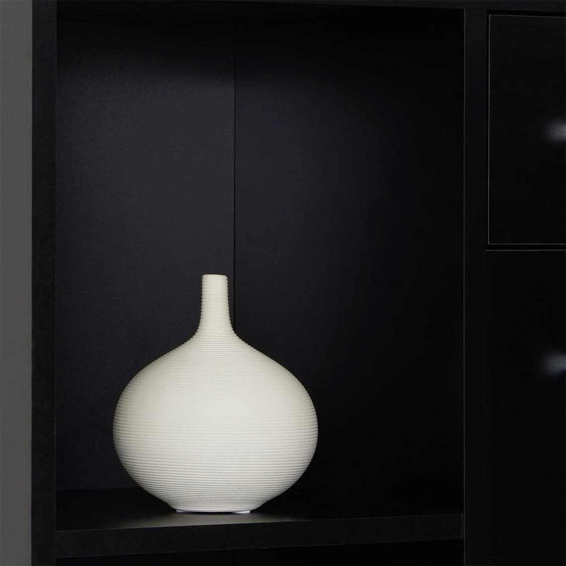 IDIMEX Bureau D'angle CARMEN Avec Meuble De Rangement, Décor Noir Mat – Image 5