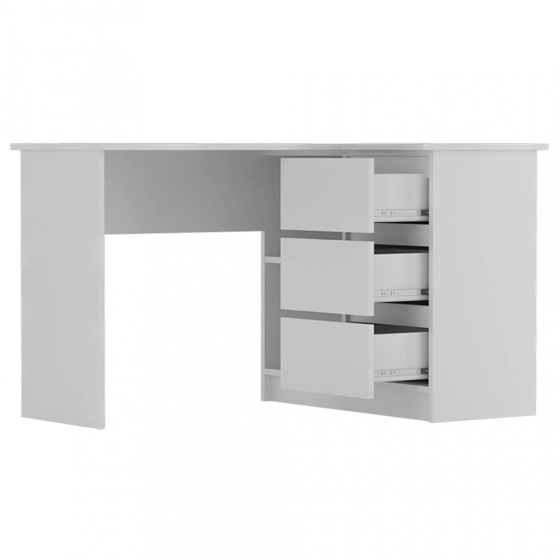 Selsey Bureau D’angle - GERANIO - 124 Cm - Blanc - Style Scandinave – Image 3