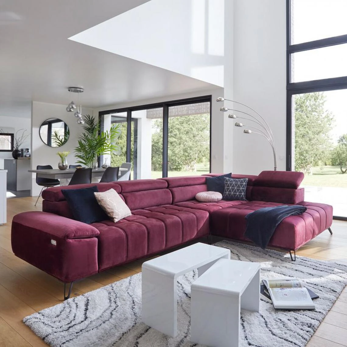 Modern Living Bureau D'angle PRESTON Noir – Image 2