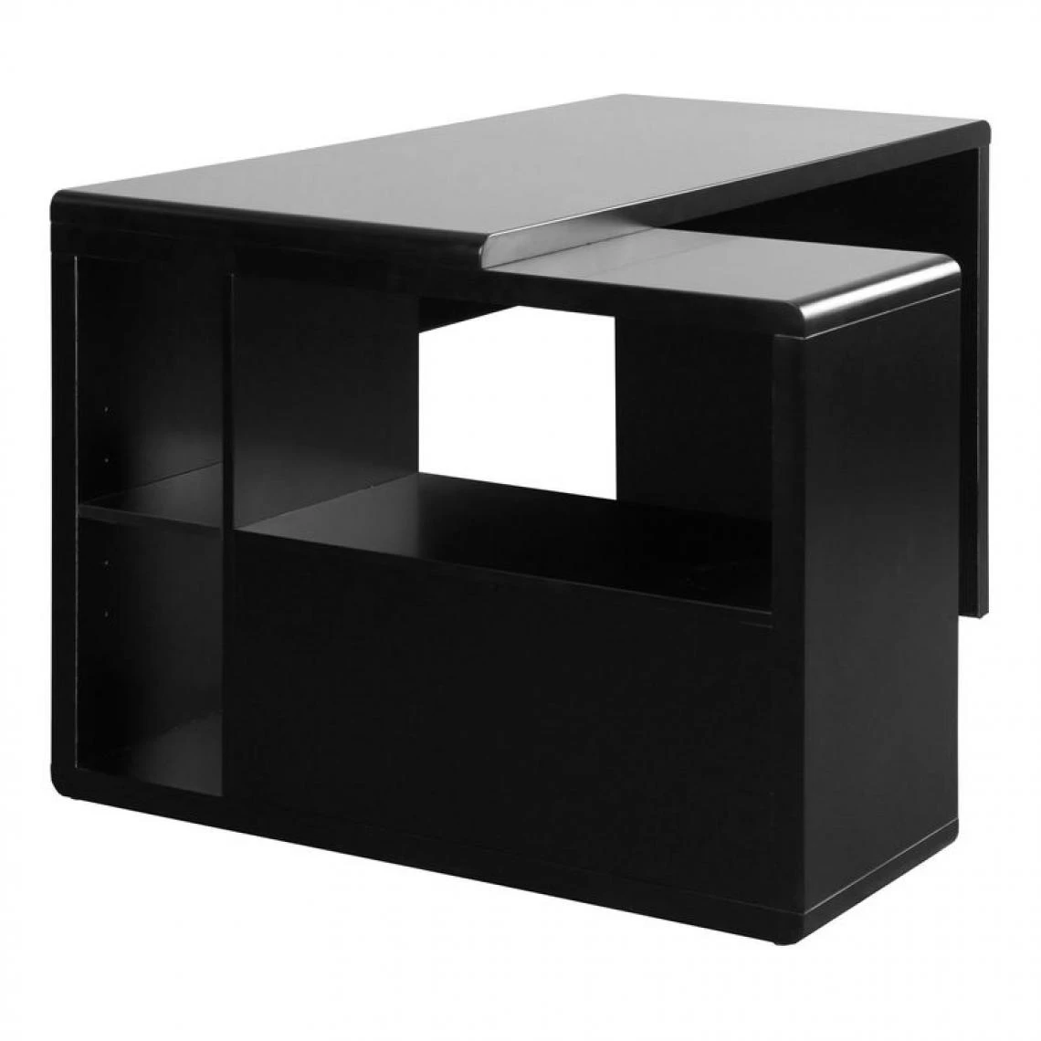 Modern Living Bureau D'angle PRESTON Noir – Image 3