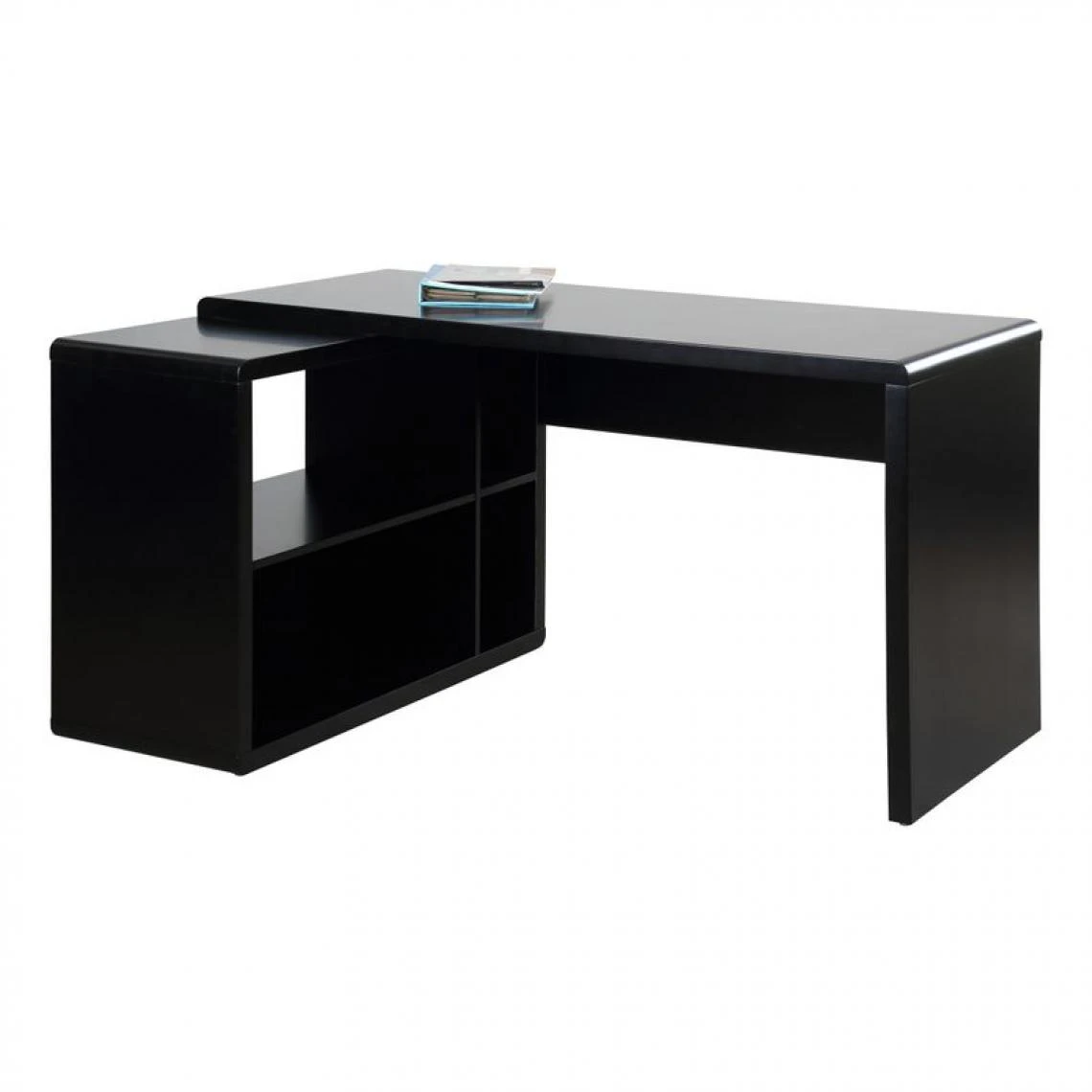 Modern Living Bureau D'angle PRESTON Noir – Image 5