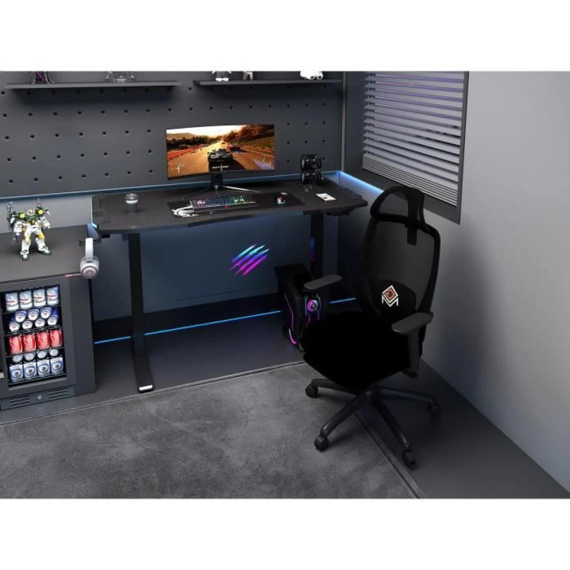 Tbs Bureau électrique Gaming CGM -Double Fonction : Assis Ou Debout - Ré... – Image 5