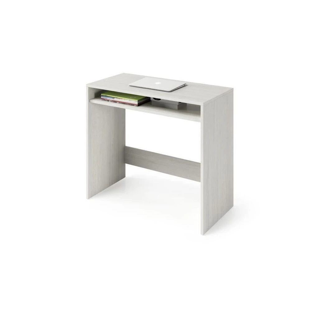 Marque Generique Bureau Finition Blanc Artik, étagere/niche Fiche Sous Plateau Dimensi...