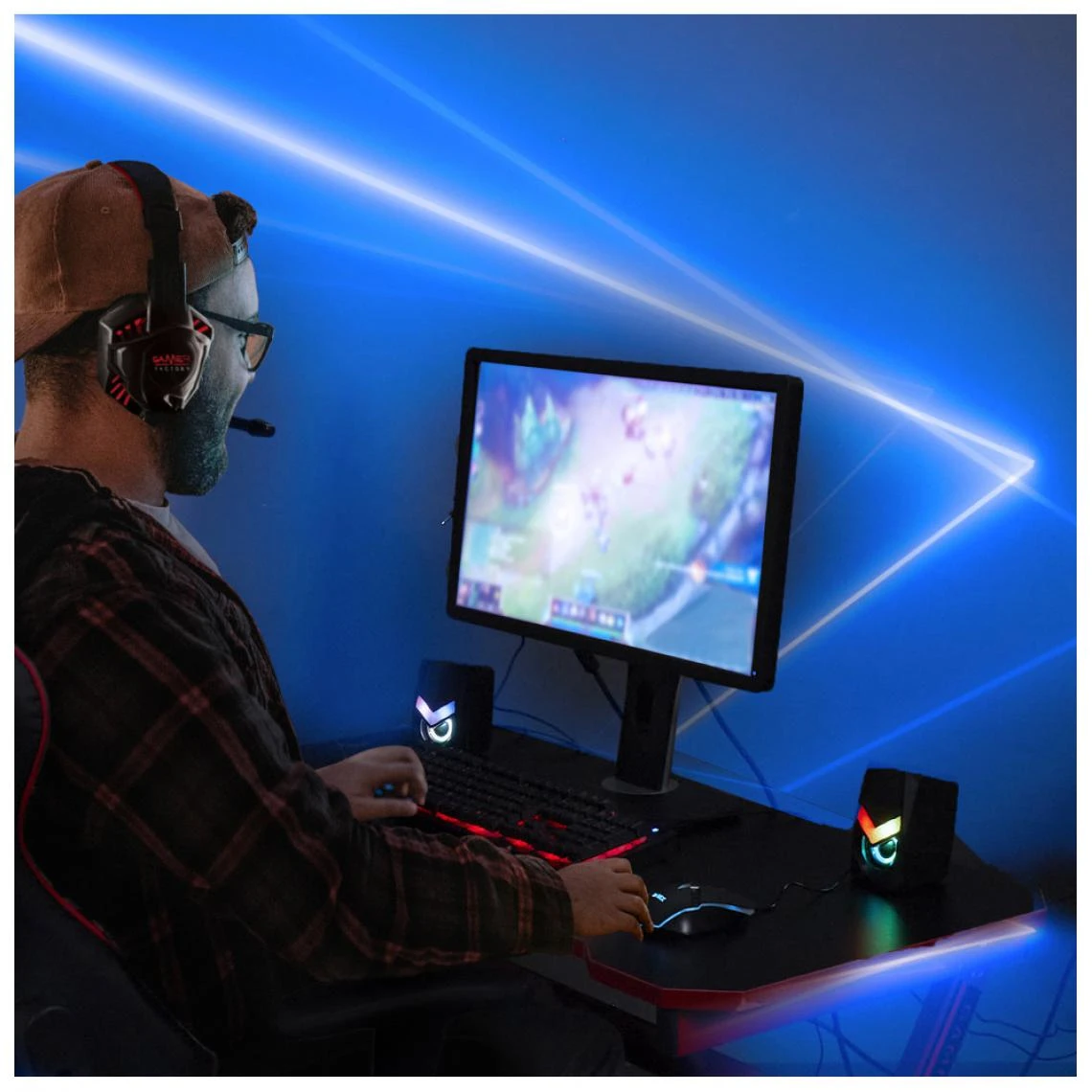 Ac-Deco Bureau En Métal Et Bois Gamer Unit. – Image 2