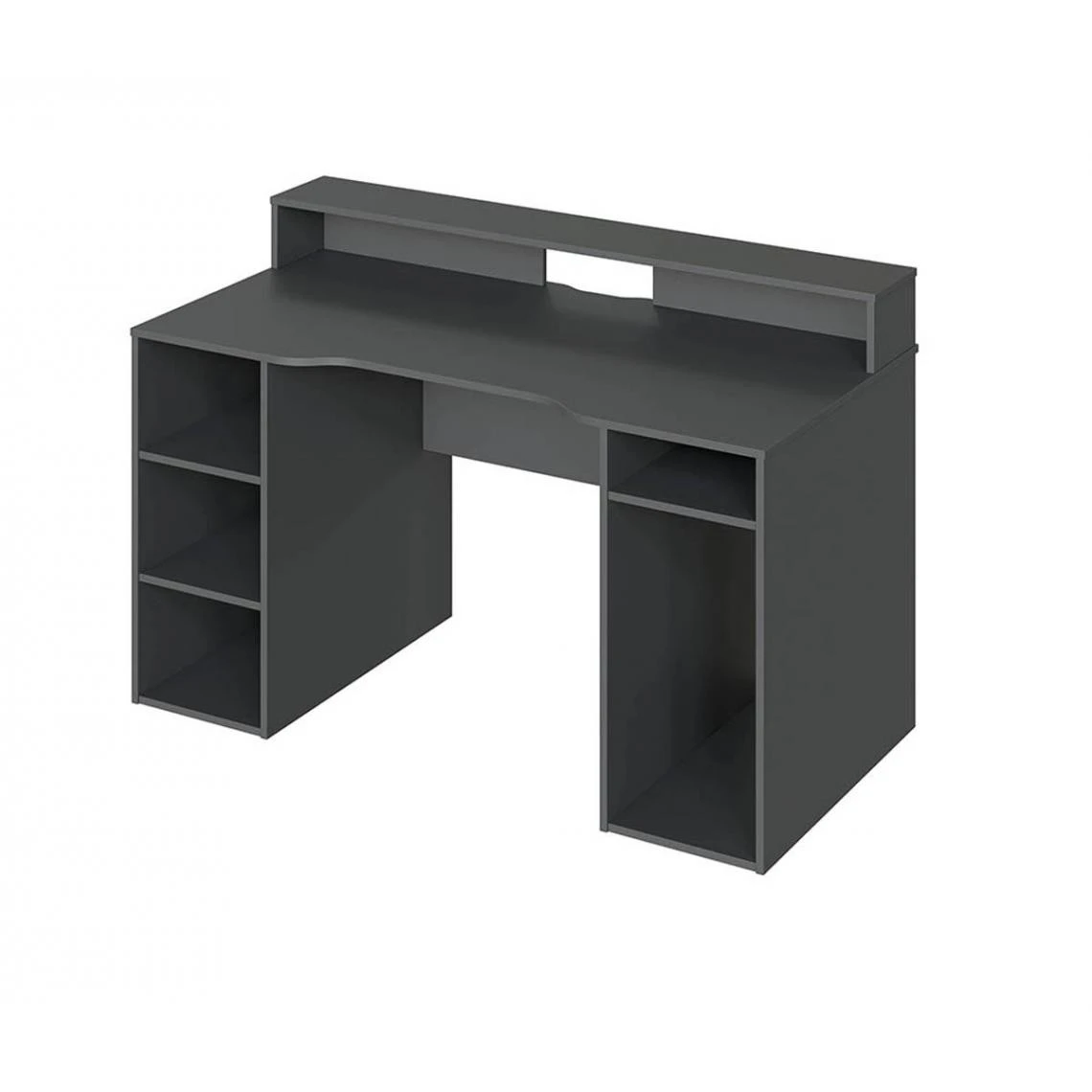 Pegane Bureau Pour Ordinateur, Station E-Gaming Coloris Anthracite En Bois MD... – Image 3