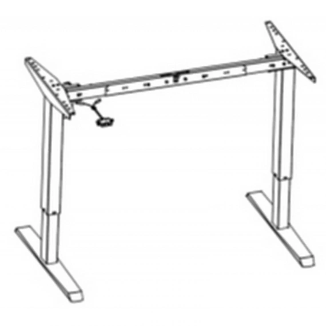 Simmob Bureau Réglable Electriquement En Hauteur 140 Cm - Coloris: Chêne Gr... – Image 3