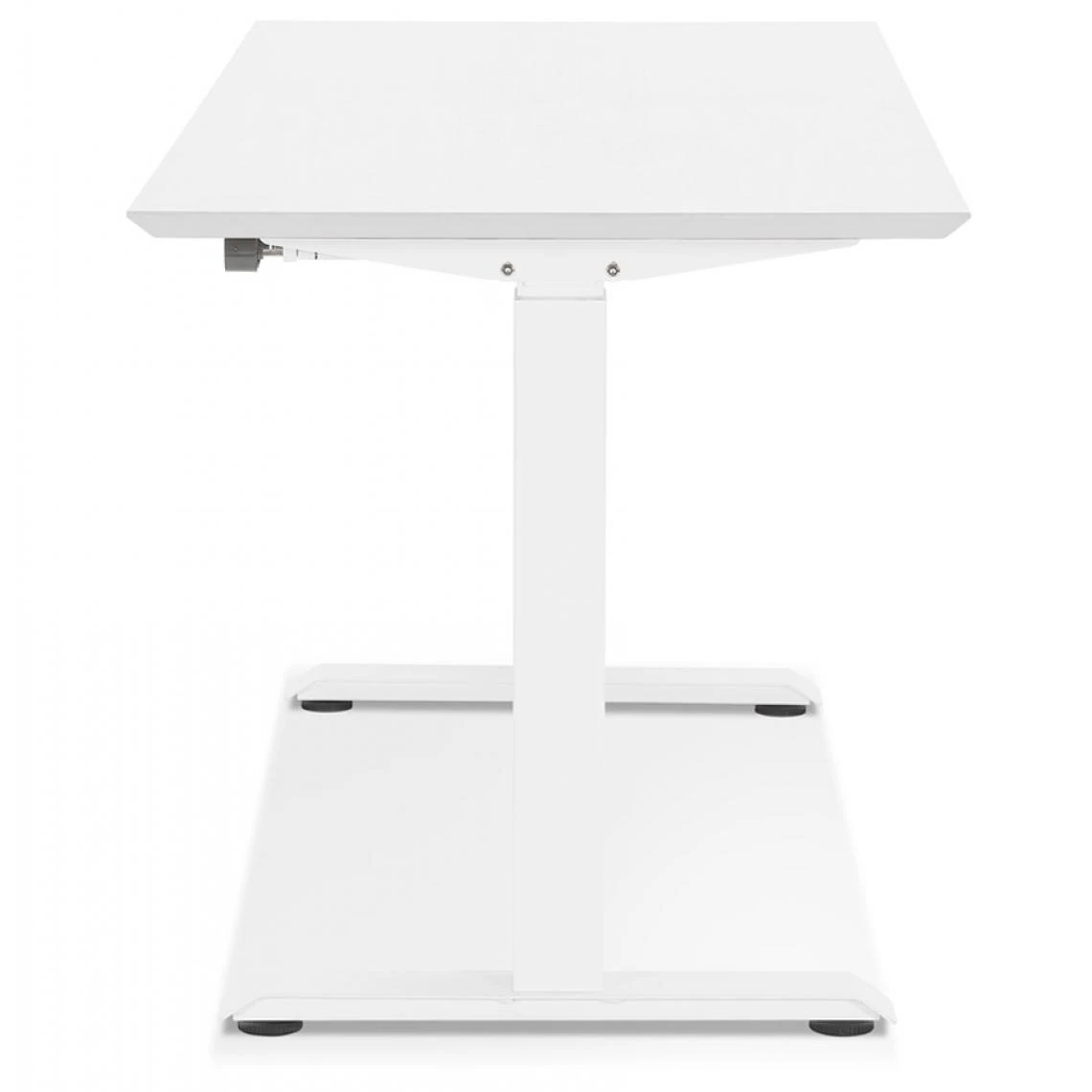 Alterego Bureau Réglable En Hauteur 'NOVELLA' En Bois Et Métal Blanc - 150x70... – Image 5