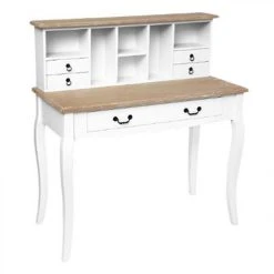 Pp No Name Bureau Secrétaire 5 Tiroirs Chrysa 111cm Blanc