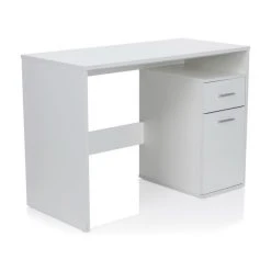 Bureau / Table Pour Ordinateur BASIX 105x50 Cm Blanc Hjh OFFICE