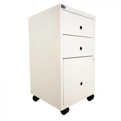 BUT Caisson 3 Tiroirs RETRO 4 Blanc