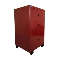 BUT Caisson 3 Tiroirs RETRO 4 Rouge