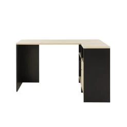 BUT Bureau D'angle KOOPER Imitation Chêne Et Noir
