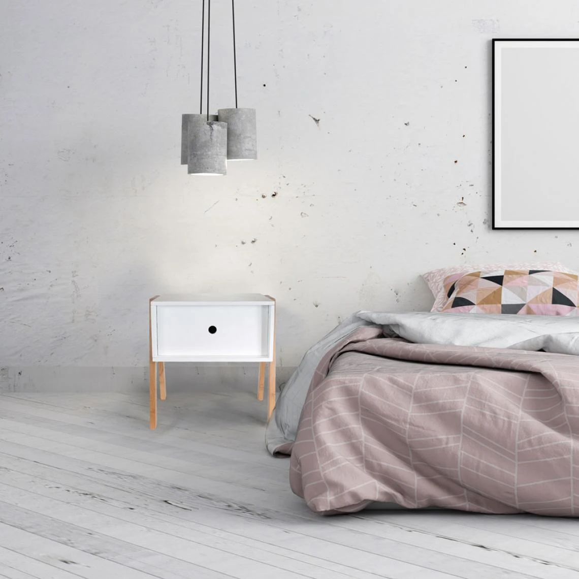 3S. X Home Table De Chevet Empilable Blanc ICHIGO – Image 4