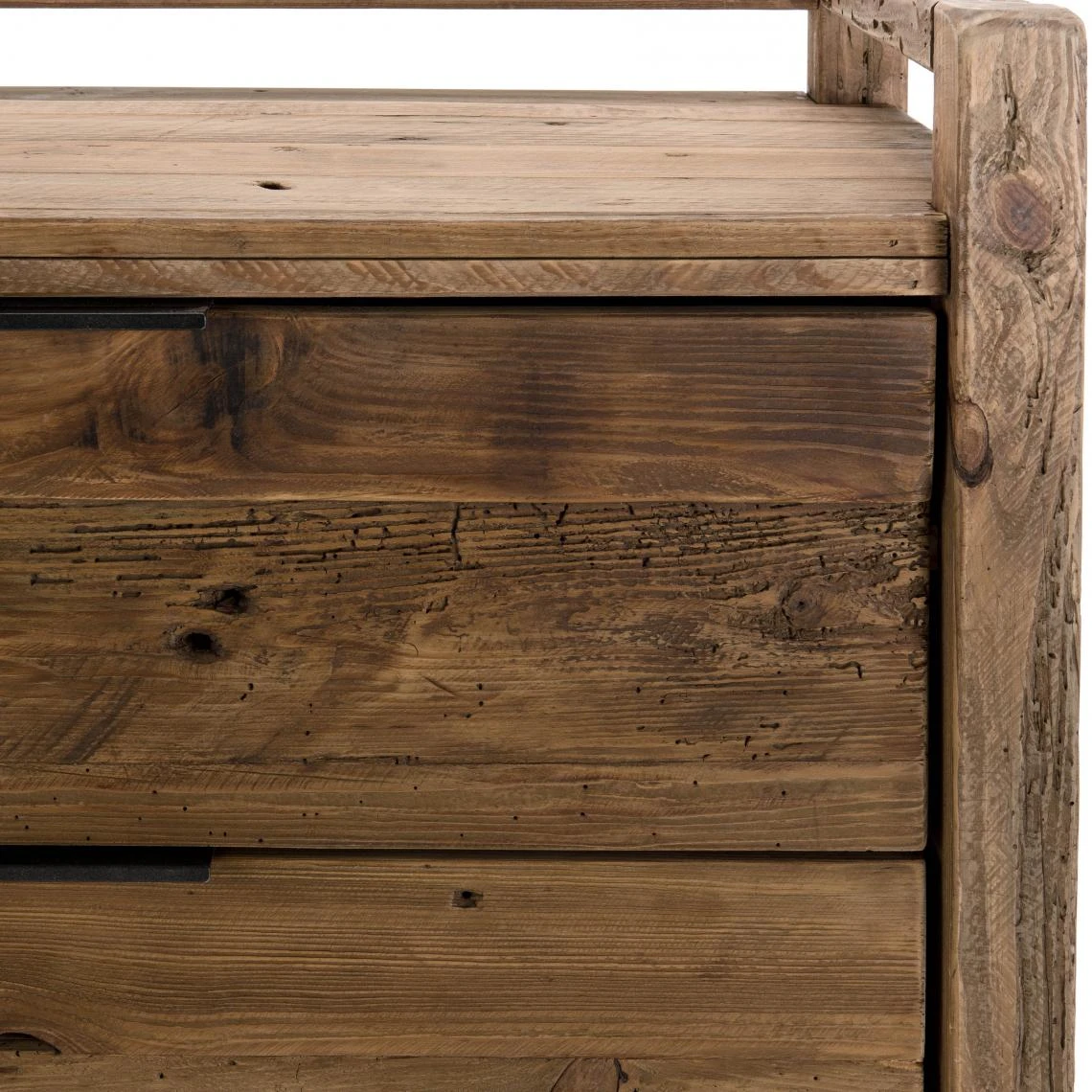 MACABANE Commode ANDRIAN 2 Tiroirs Bois Pin Recyclé – Image 10