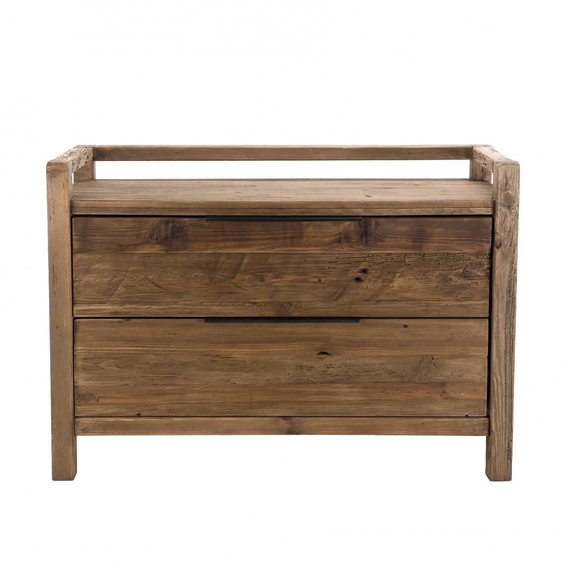 MACABANE Commode ANDRIAN 2 Tiroirs Bois Pin Recyclé – Image 11