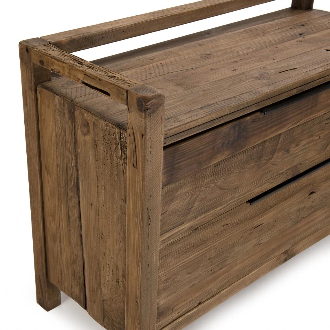 MACABANE Commode ANDRIAN 2 Tiroirs Bois Pin Recyclé – Image 6