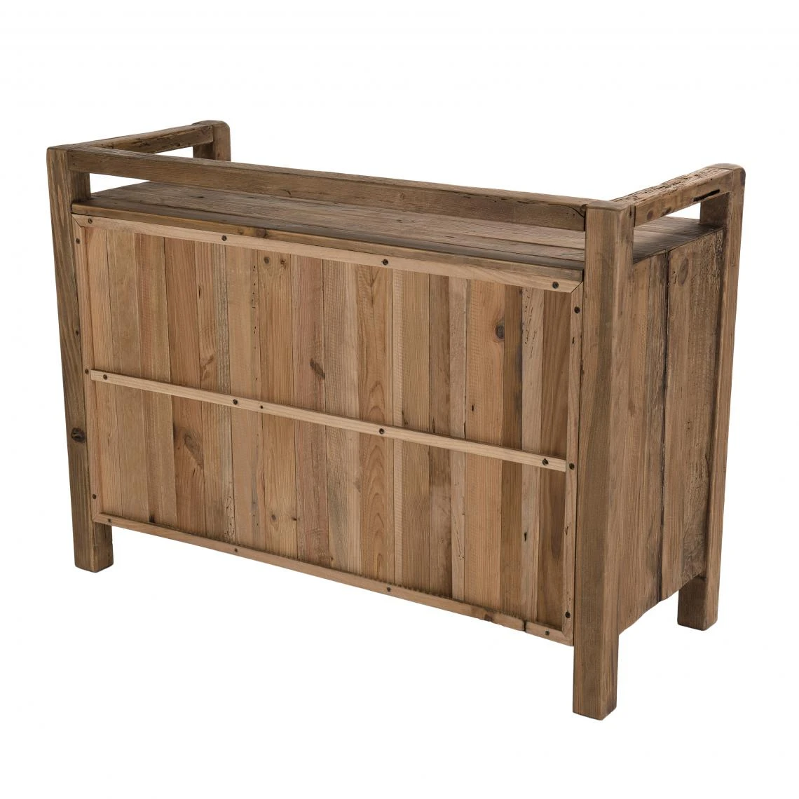 MACABANE Commode ANDRIAN 2 Tiroirs Bois Pin Recyclé – Image 9