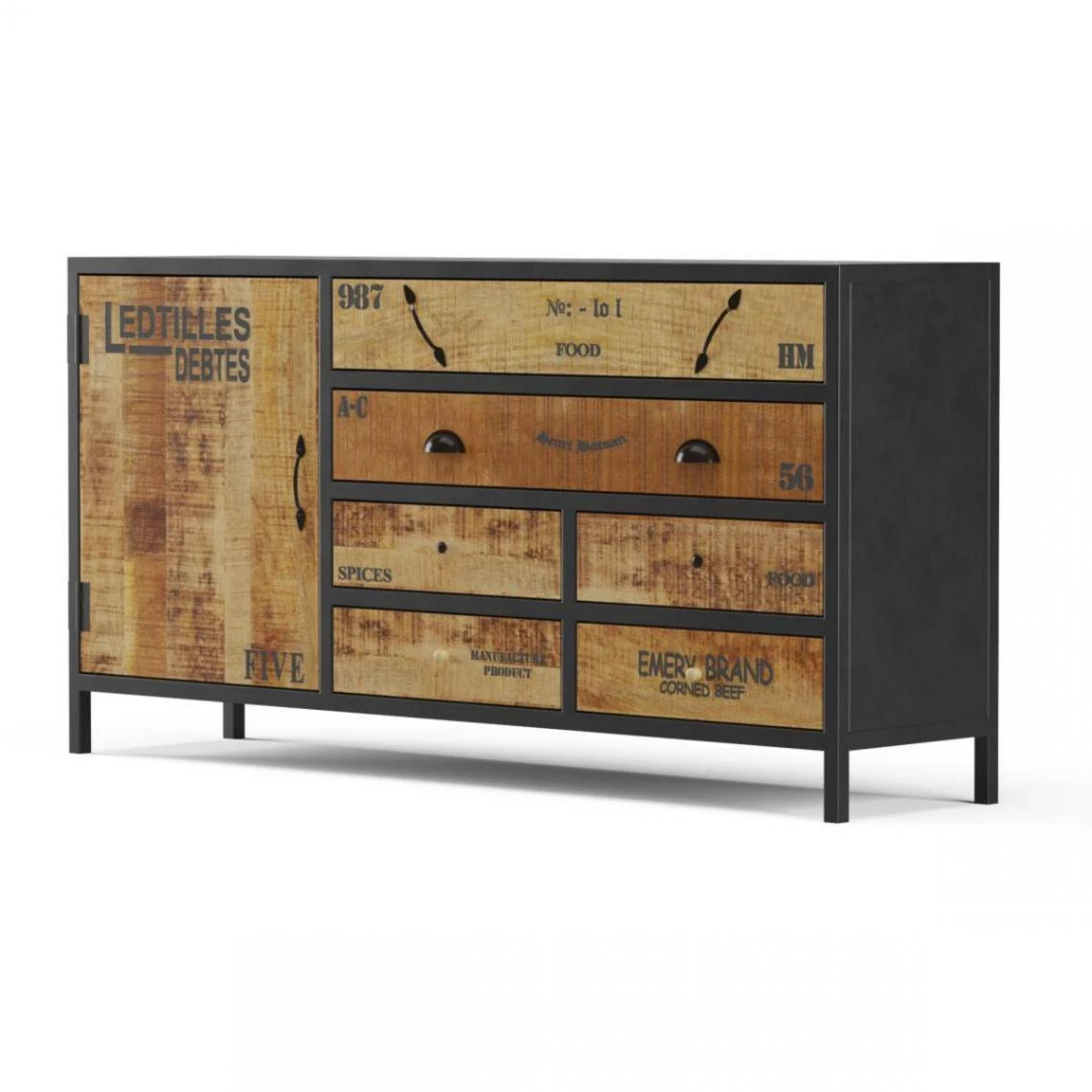 3S. X Home Commode En Bois Et En Métal L160 CESARINE – Image 10