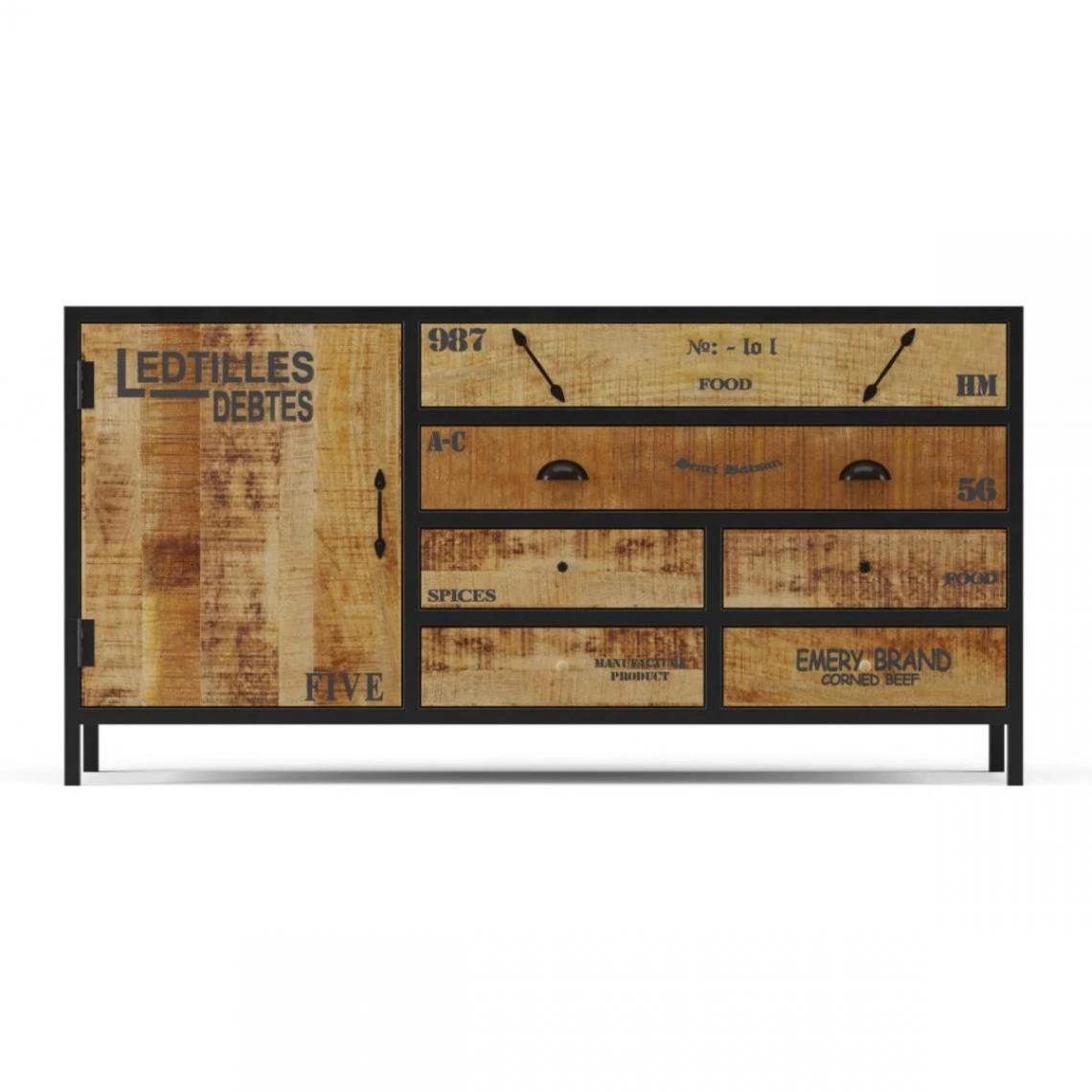 3S. X Home Commode En Bois Et En Métal L160 CESARINE – Image 9