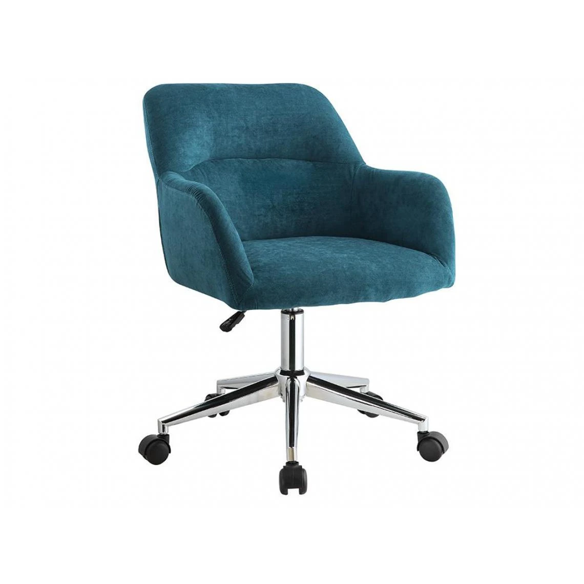 Vente-unique Chaise De Bureau - Tissu - Bleu - Hauteur Réglable - HEKA – Image 3