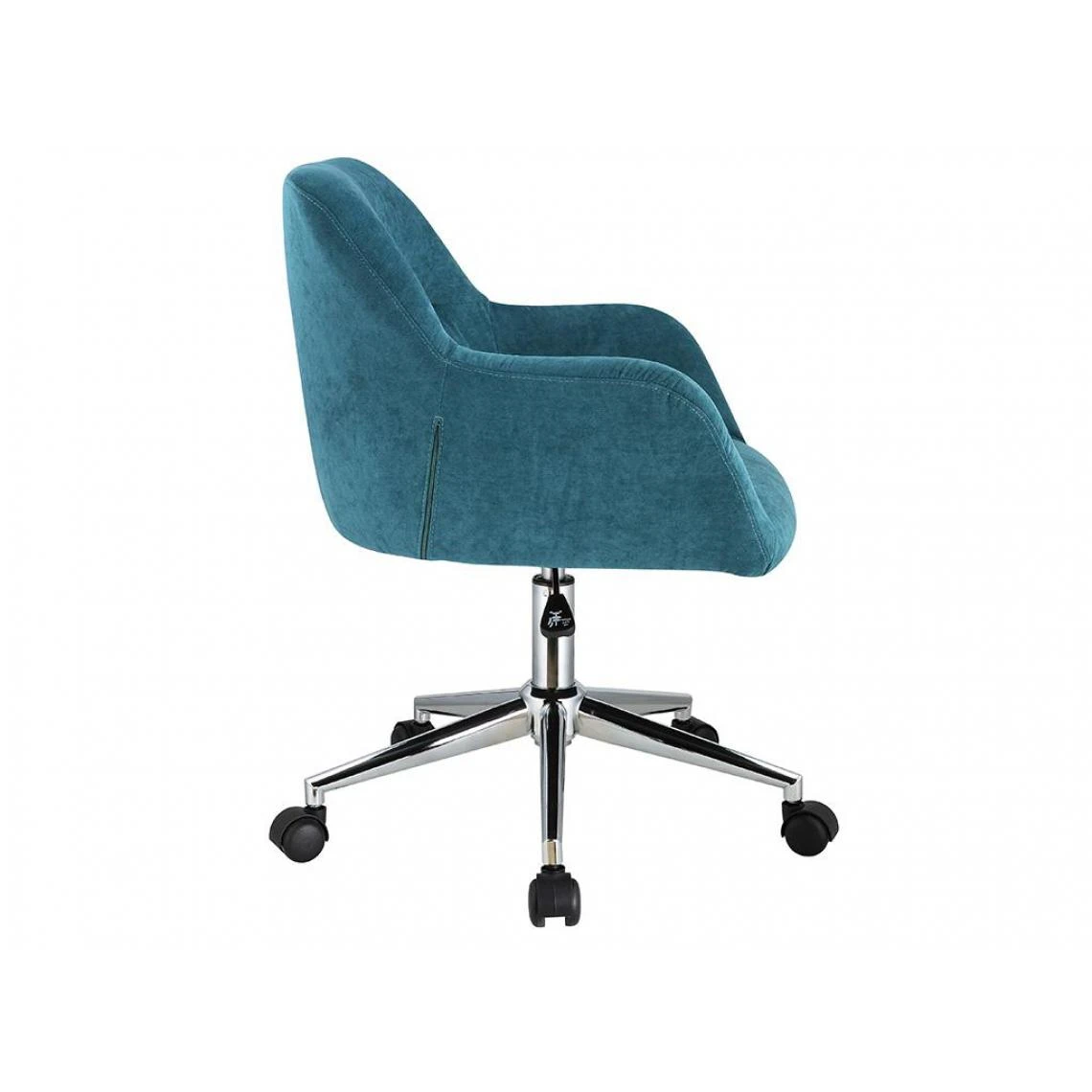 Vente-unique Chaise De Bureau - Tissu - Bleu - Hauteur Réglable - HEKA – Image 5
