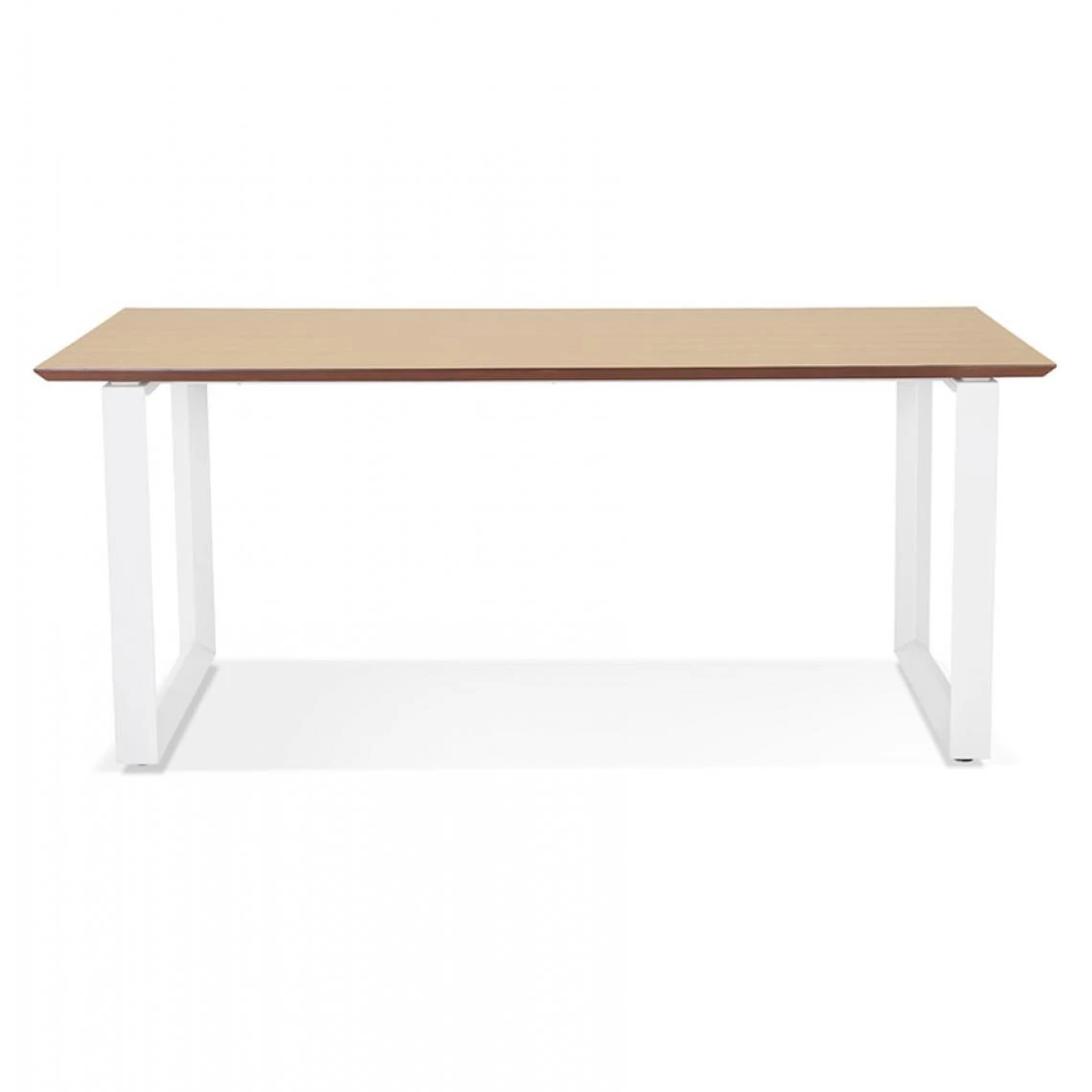 Alterego Grand Bureau Droit De Direction 'GIMINI' En Bois Finition Naturelle Et... – Image 3