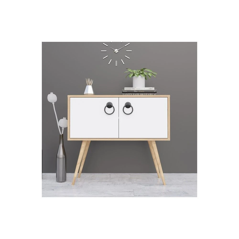 HOMEMANIA Tia Meuble De Rangement Multi-Usages Avec Portes, étagères...