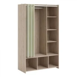 BUT Kit Dressing Avec Rideau Beige L.105 Cm OPTIMAL 2 Imitation Chêne