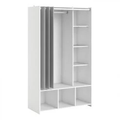 BUT Kit Dressing Avec Rideau Gris L.105 Cm OPTIMAL 2 Blanc