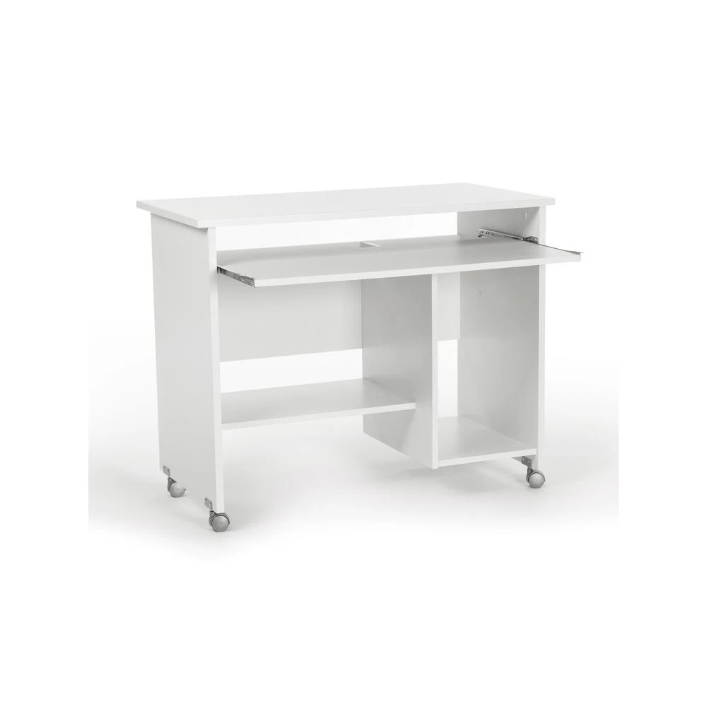 Germania Bureau Informatique En Bois Blanc à Roulettes WATCH – Image 3