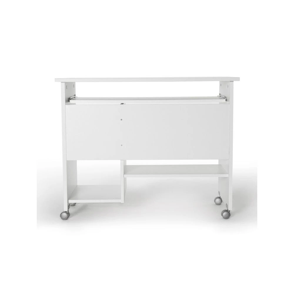 Germania Bureau Informatique En Bois Blanc à Roulettes WATCH – Image 5