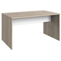 Pegane Meuble De Bureau Coloris Imitation Chêne San Remo, Rechampis Blanc -...