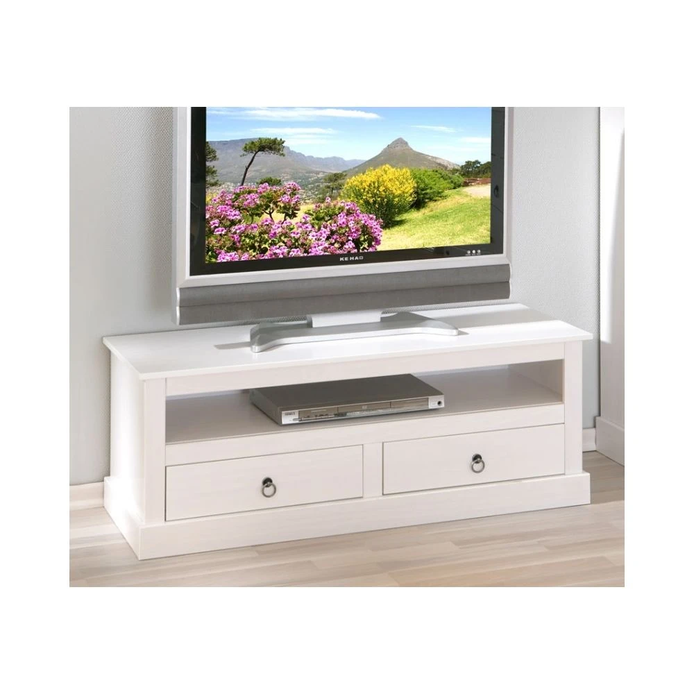 Marque Generique Meuble TV Provence - Blanc - L 118 Cm – Image 2