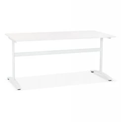Alterego Grand Bureau Droit 'CRYPTO' Blanc - 160x80 Cm