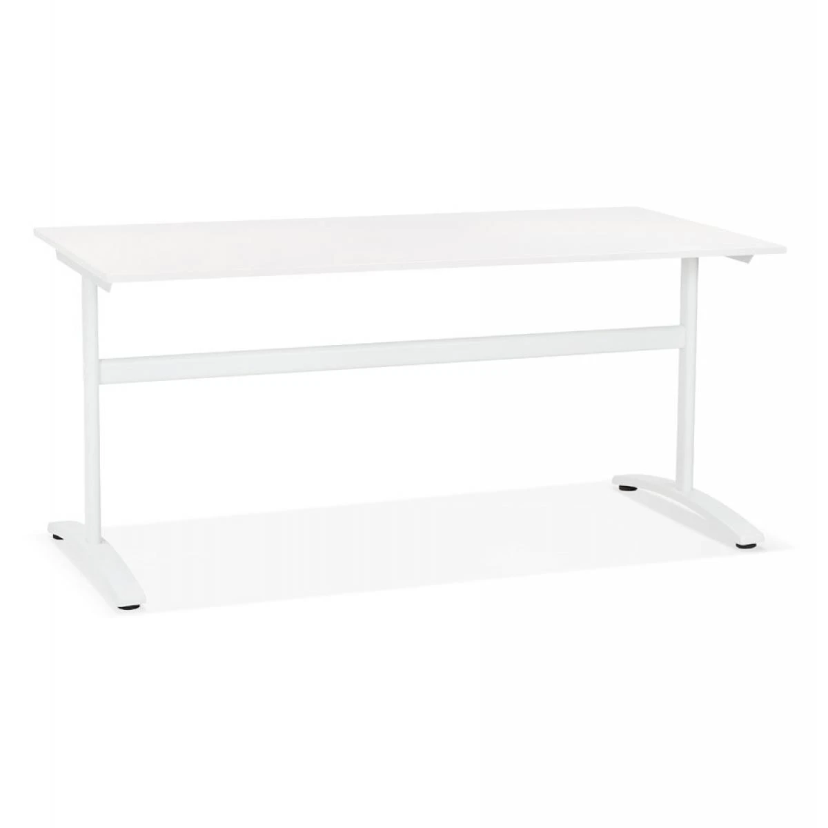 Alterego Grand Bureau Droit 'CRYPTO' Blanc - 160x80 Cm