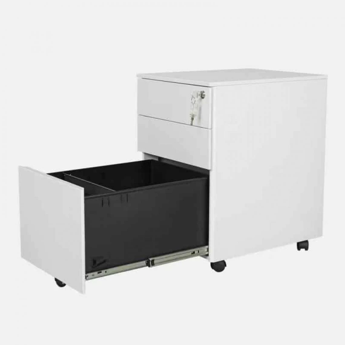 Bcelec PCP390-1W Caisson Mobile à Tiroirs En Acier Armoire De Bureau Chariot... – Image 2